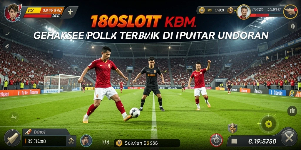 Tampilan gameplay menarik dari 180SLOT di lapangan sepak bola.