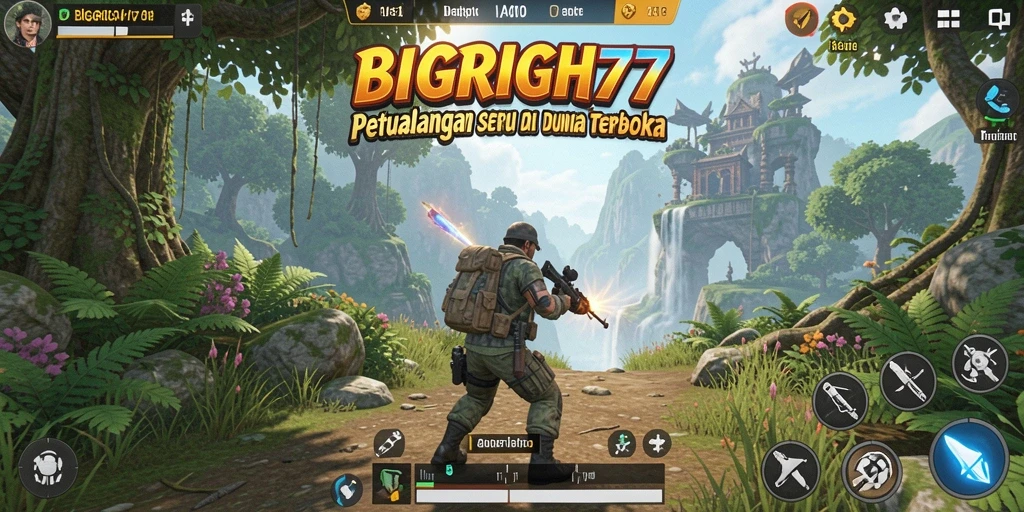 Screenshot gameplay BIGRICH77 yang menunjukkan dunia terbuka yang luas.