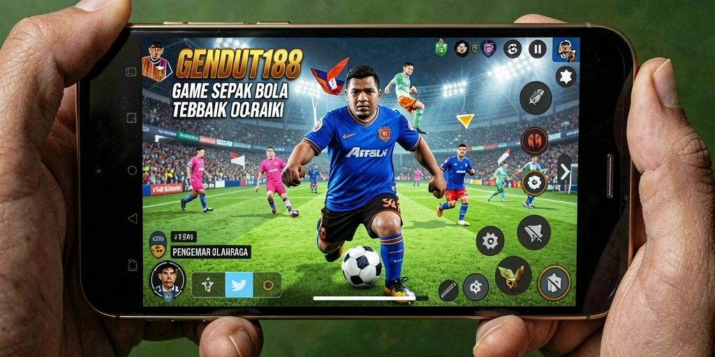 Tangkapan layar dari gameplay <strong>GENDUT188</strong> yang menampilkan pertandingan sepak bola penuh aksi.
