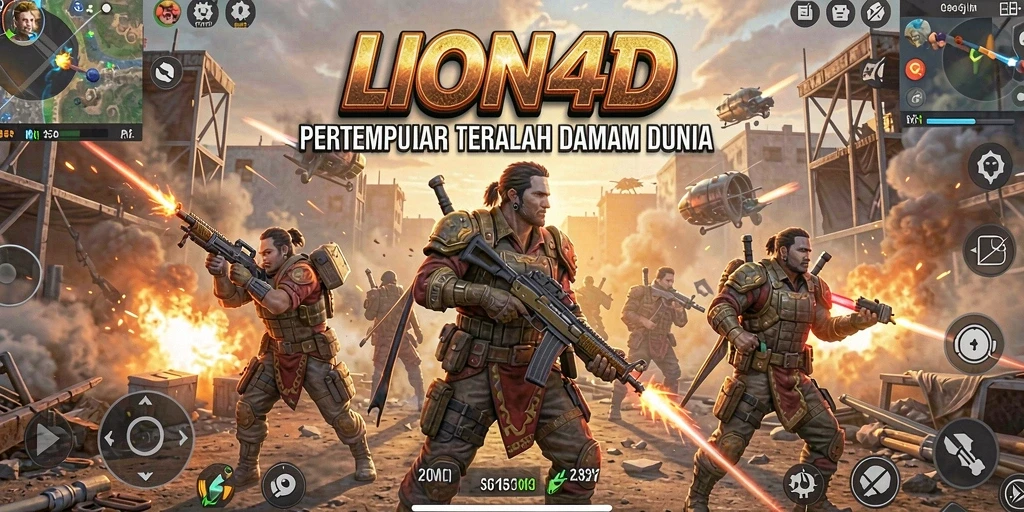 Tampilan aksi seru dalam arena Battle Royale LION4D.