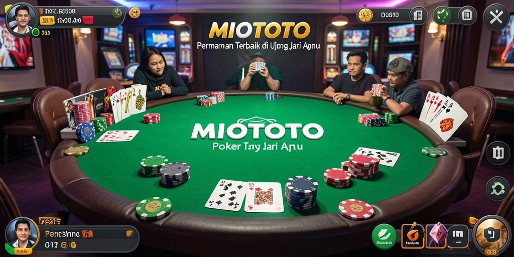 Tampilan gameplay Poker yang menarik di MIOTOTO.