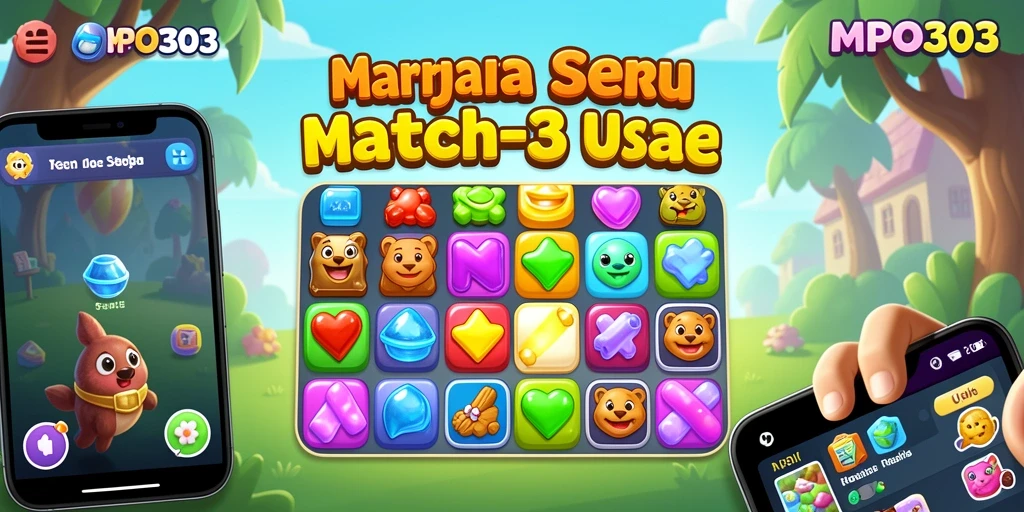 Screenshot gameplay MPO303 menampilkan kombinasi warna-warni yang menggugah selera.