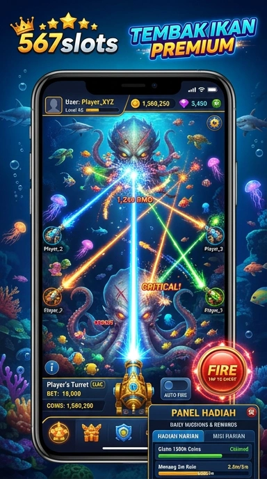 Tampilan utama aplikasi 567slots dengan pilihan permainan yang menarik.